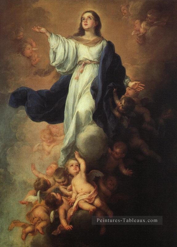Assomption de la Vierge Espagnol Baroque Bartolome Esteban Murillo Peintures à l'huile